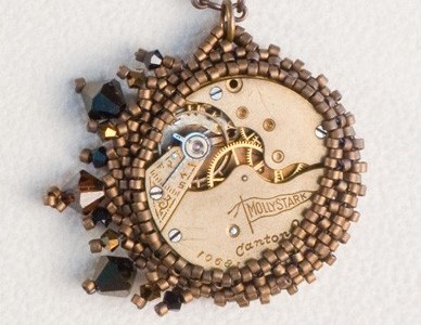 Necklace pocket watch clockwork