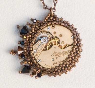 Necklace pocket watch clockwork