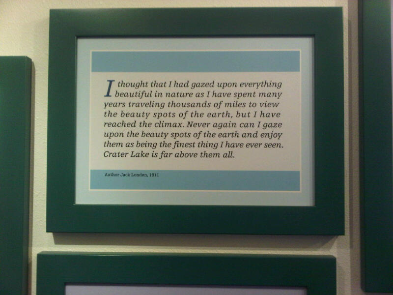 IMG00178-20110922-1420 Photo of a plaque with a Jack London quote about Crater Lake
